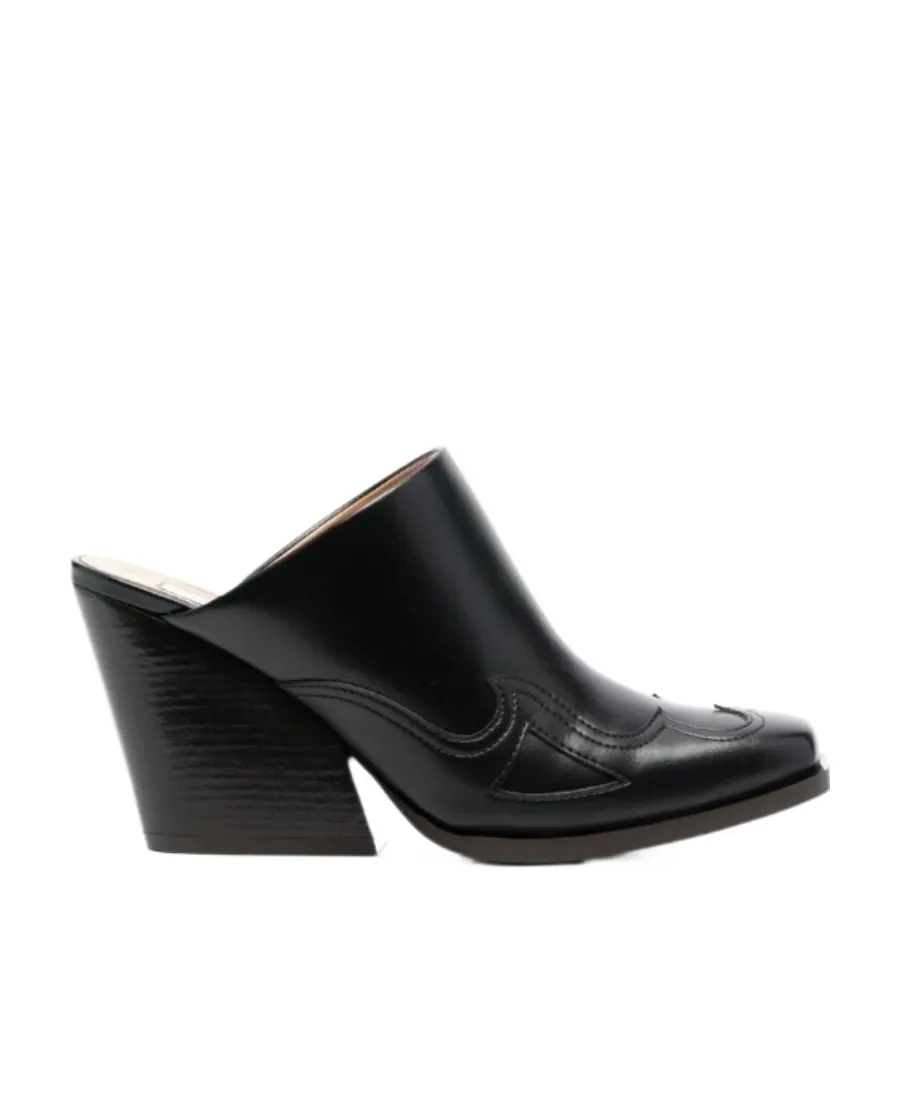 Square-Toe Slip-On Mules