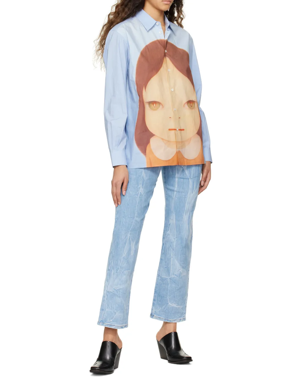 Square-Toe Slip-On Mules
