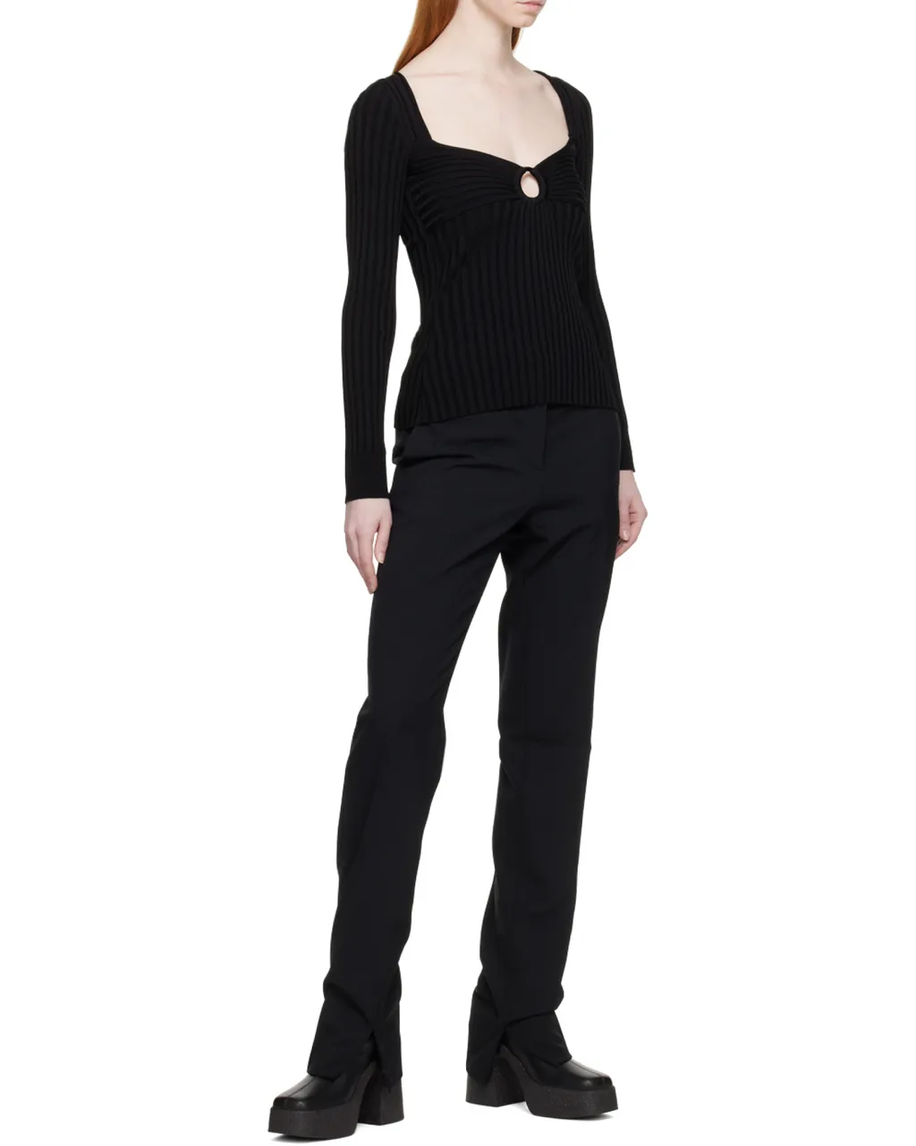 Detailed Rib Knit Top