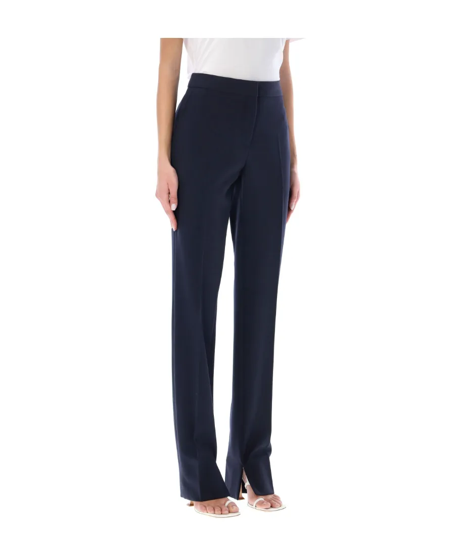 Split Cuff Straight-Leg Pants