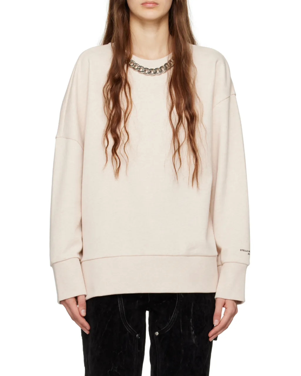 Falabella Chain Detailed Crewneck Sweater
