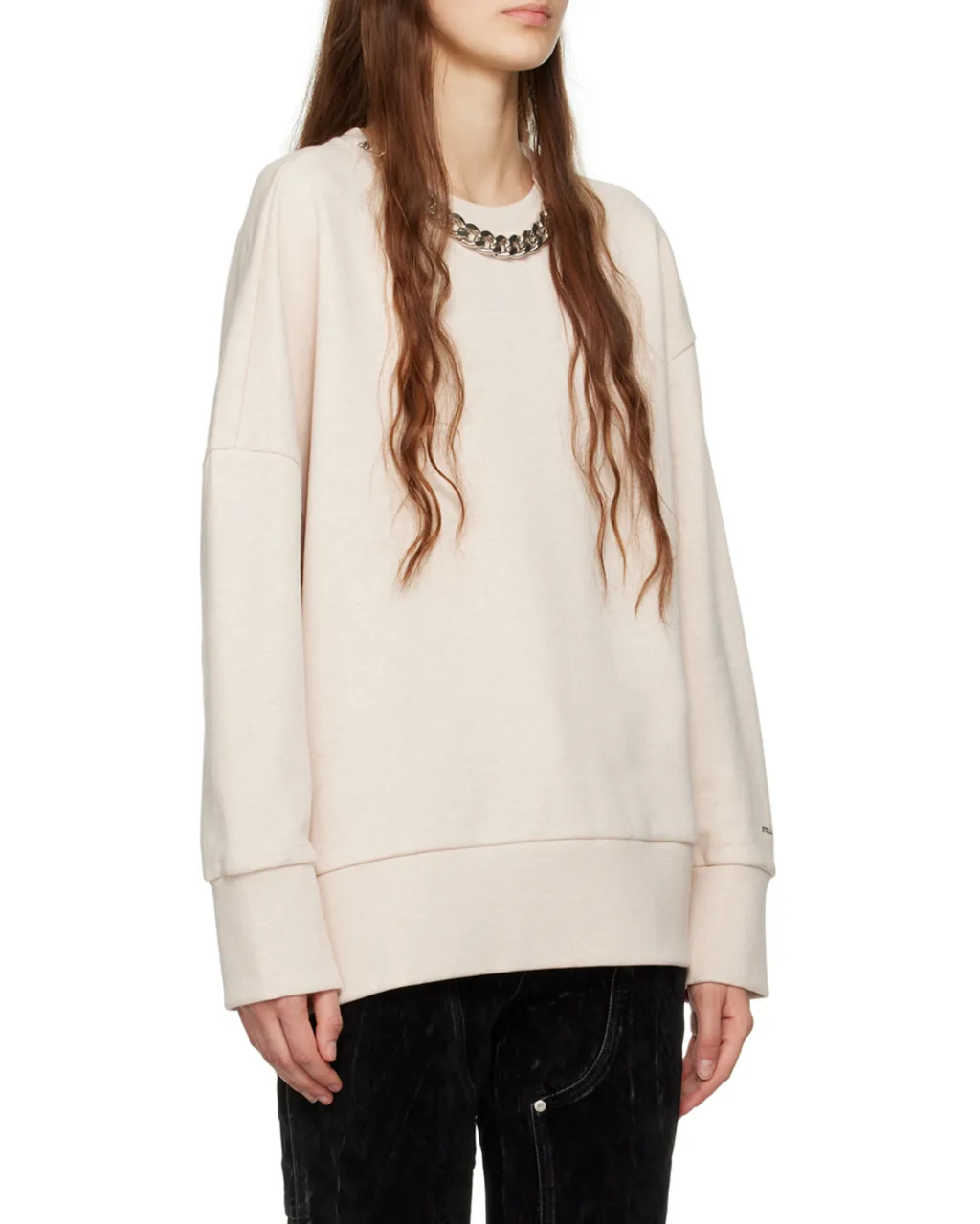 Falabella Chain Detailed Crewneck Sweater