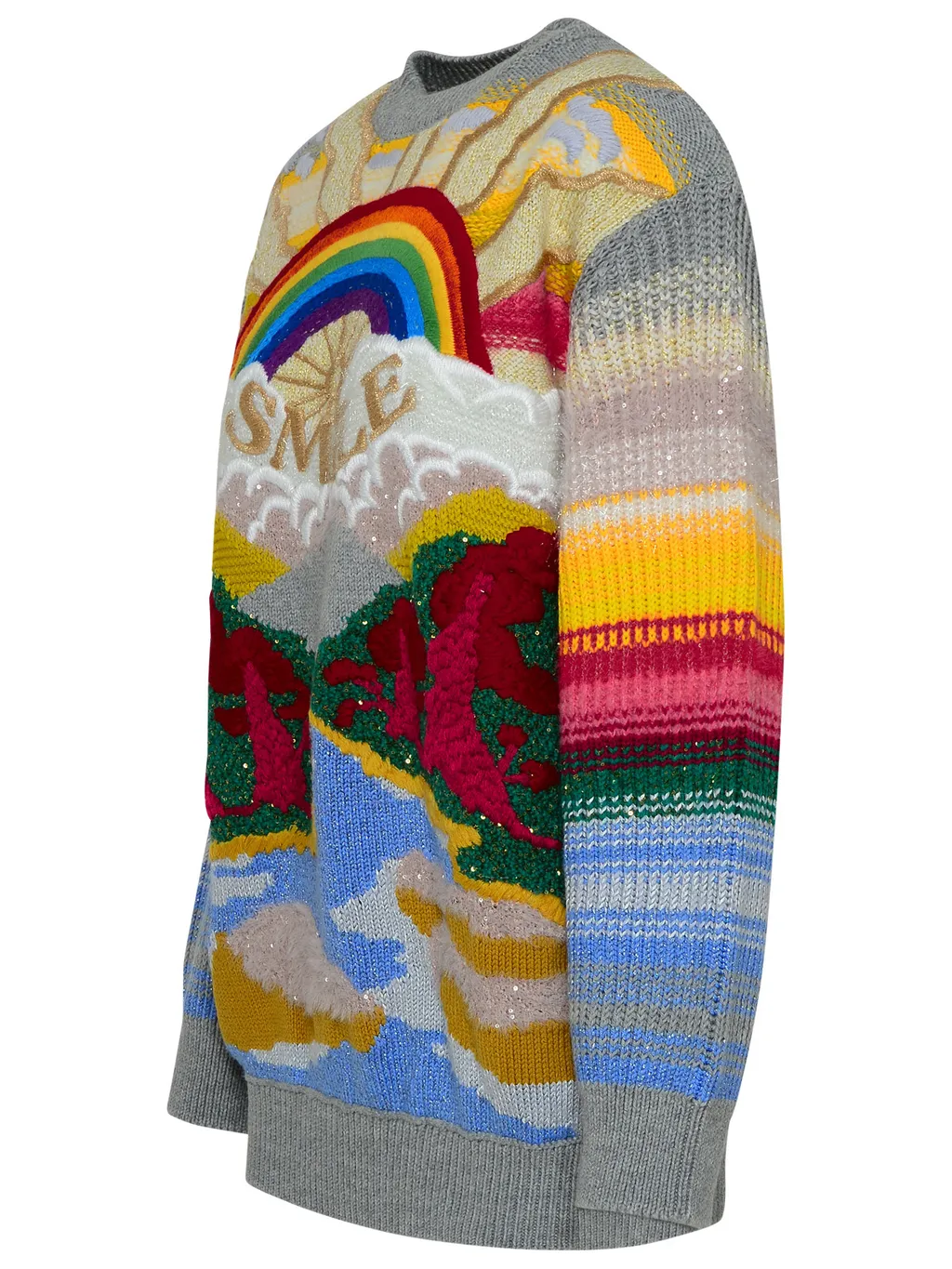 Smile Embroidered Crewneck Jumper