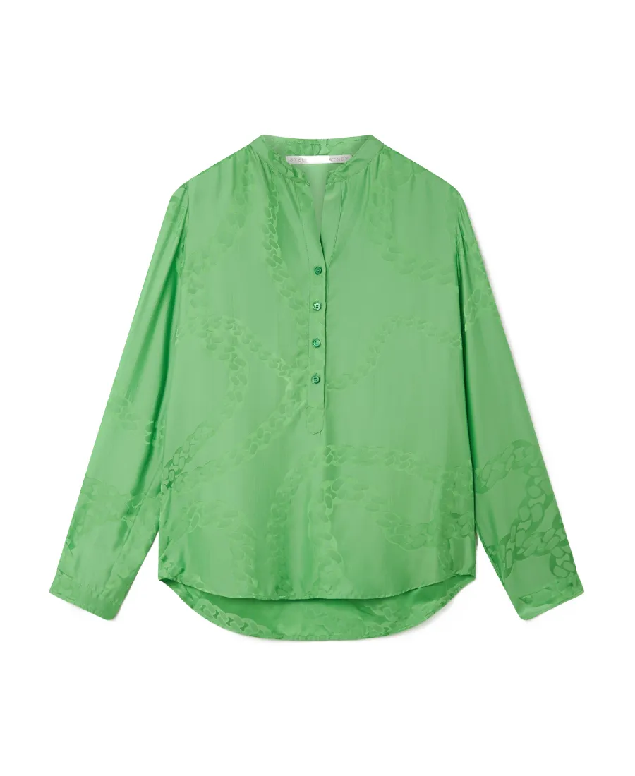 Logo Long-Sleeved Blouse