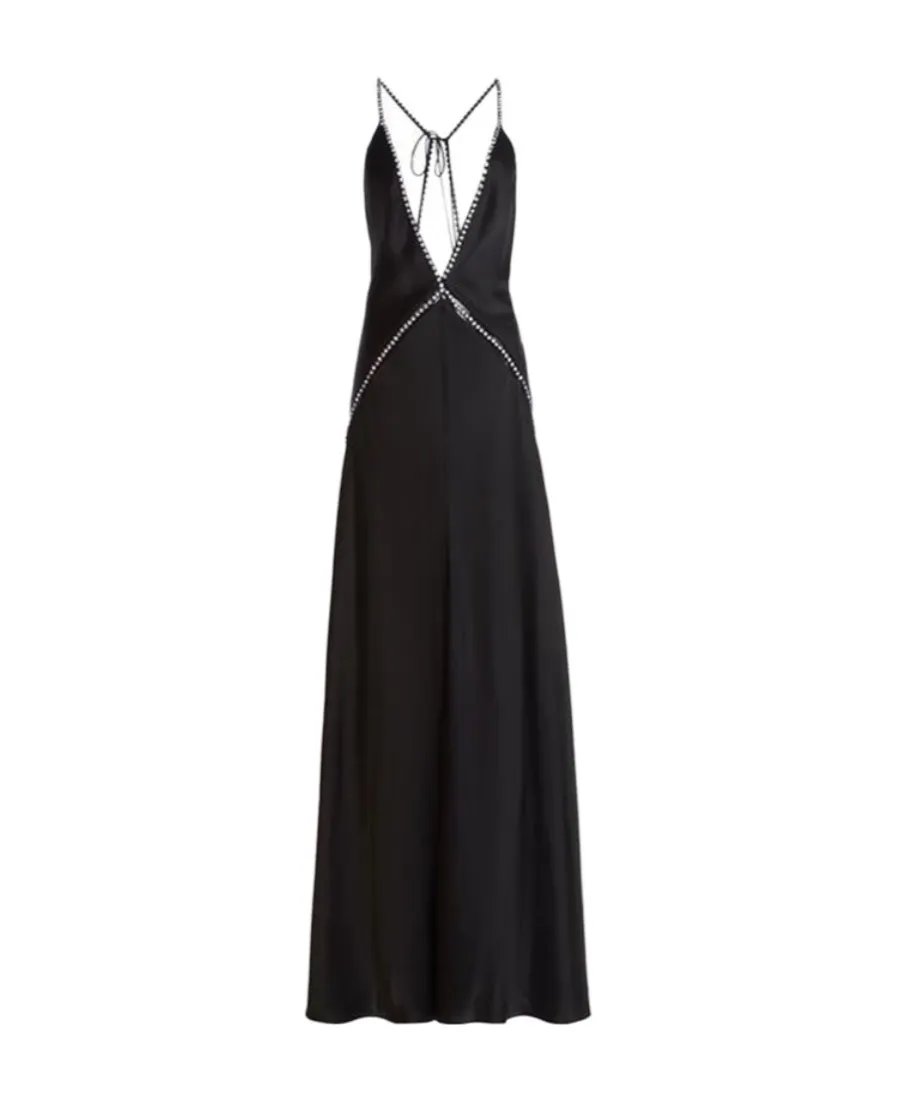 Embellished V-Neck Dress