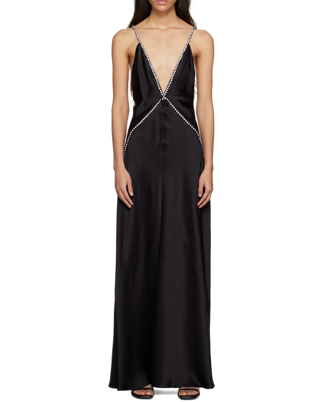 Embellished V-Neck Dress