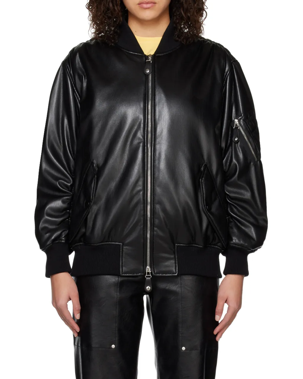 Logo Leather Jacket