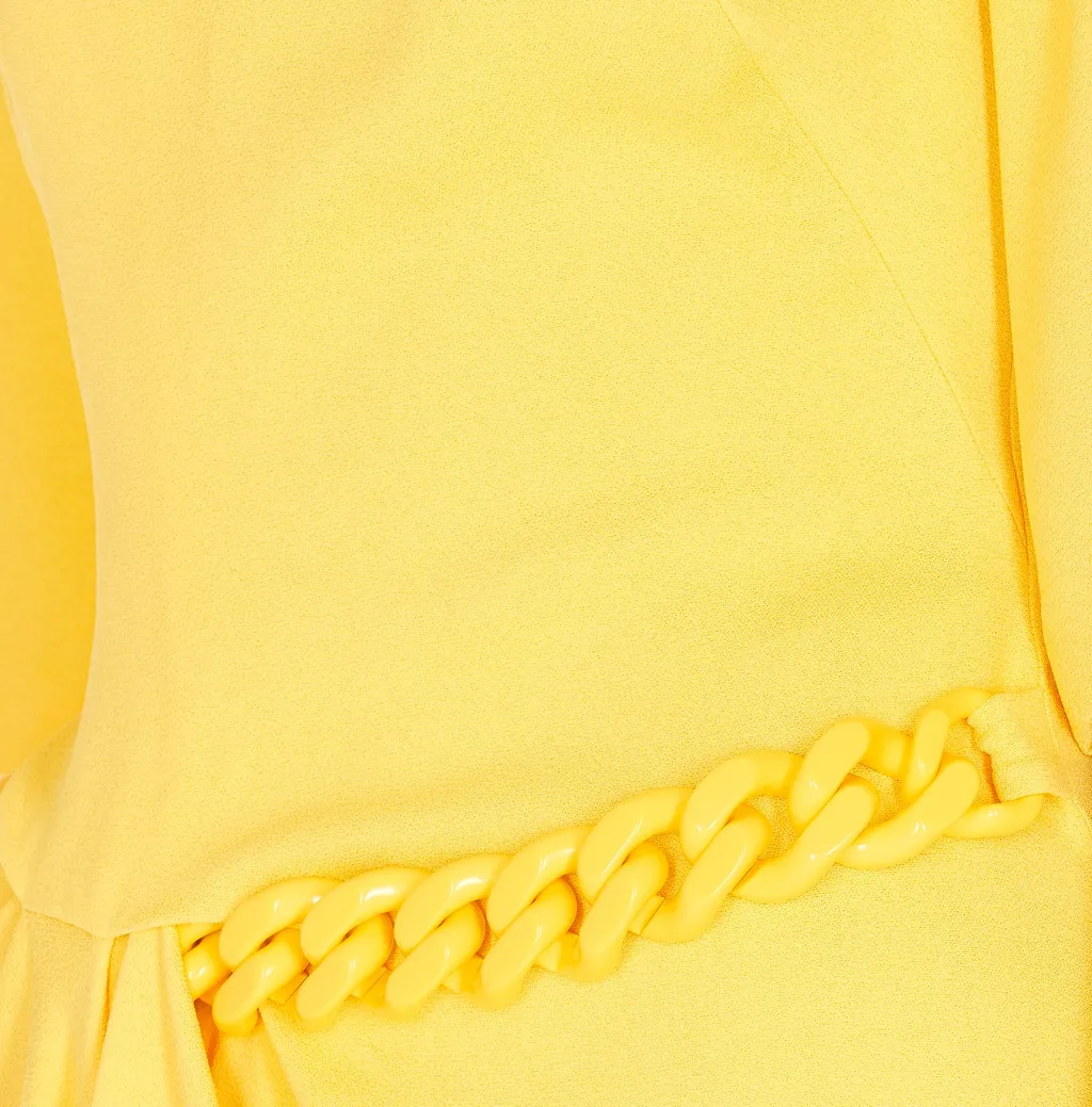 Chain-Linked Crewneck Mini Dress