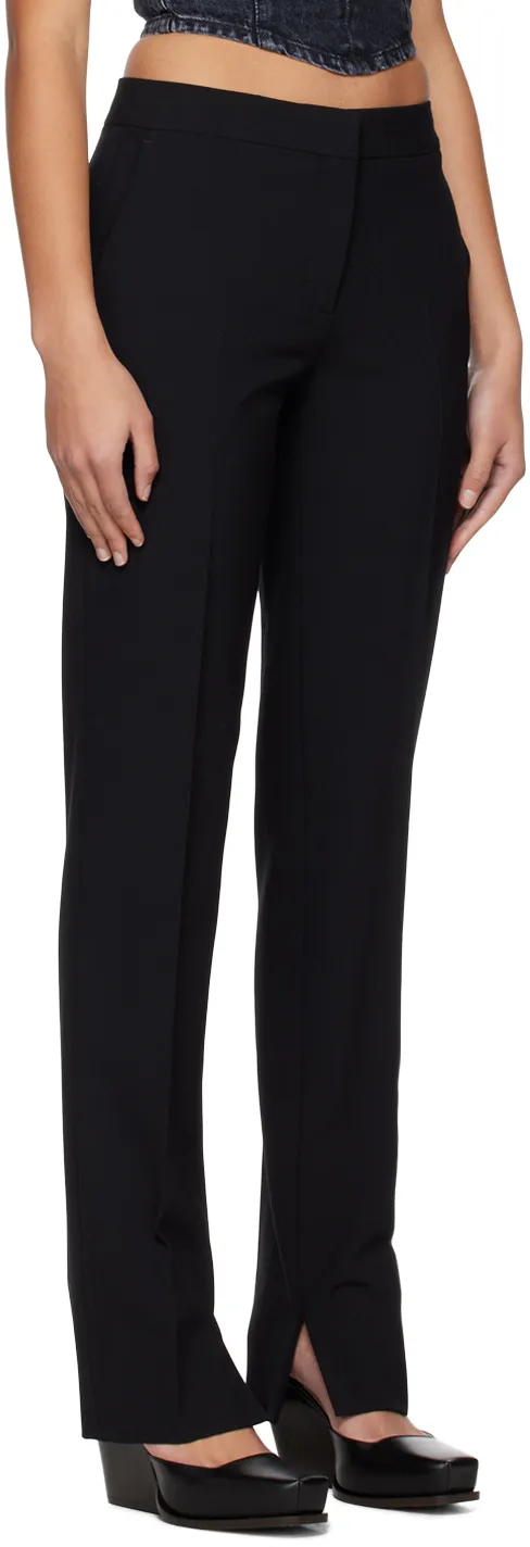 Split Cuff Straight Leg Trousers