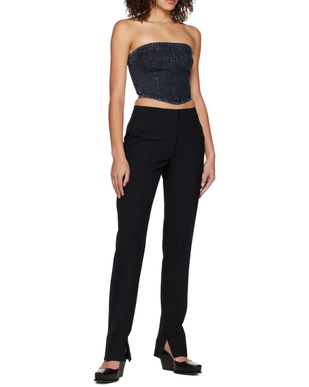Split Cuff Straight Leg Trousers