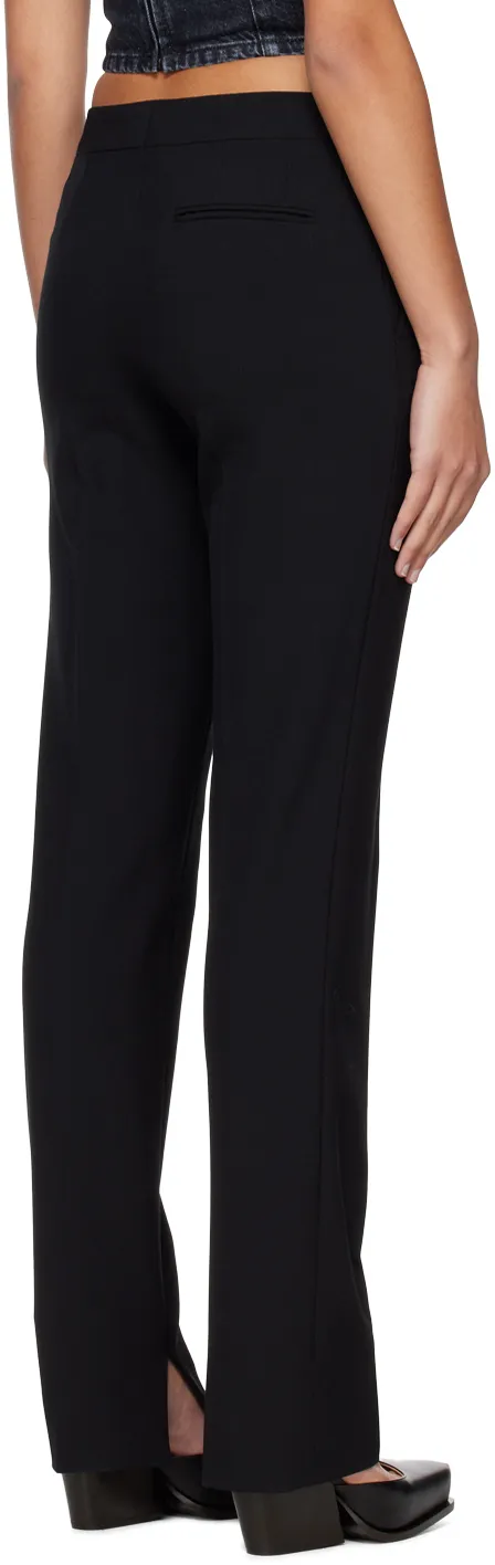 Split Cuff Straight Leg Trousers