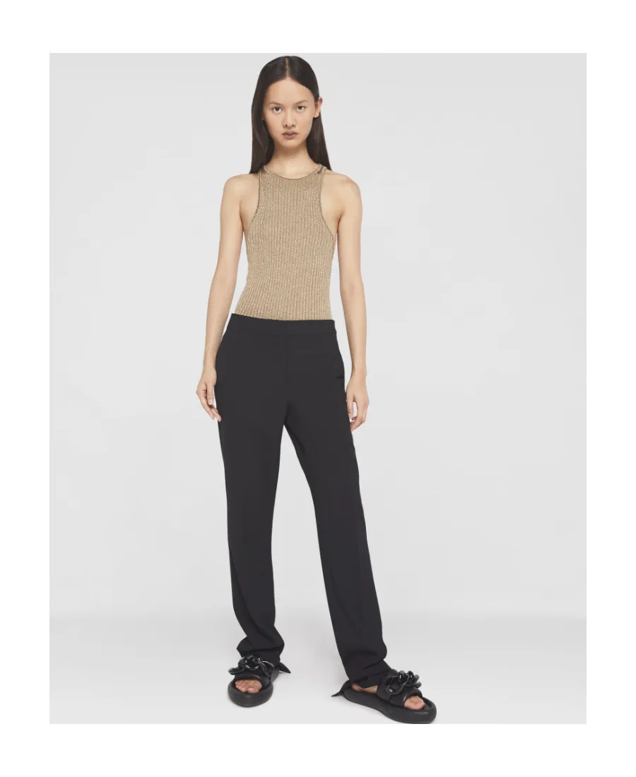 Split Cuff Straight Leg Trousers