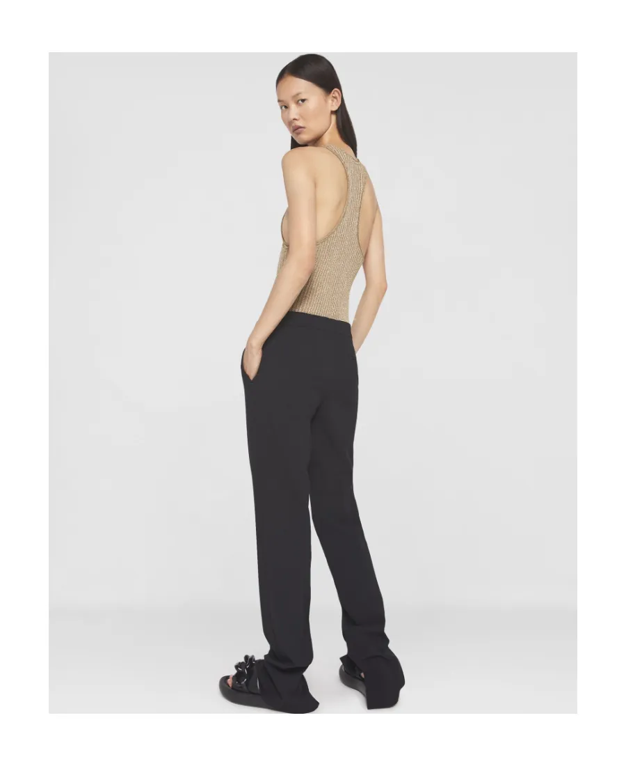 Split Cuff Straight Leg Trousers