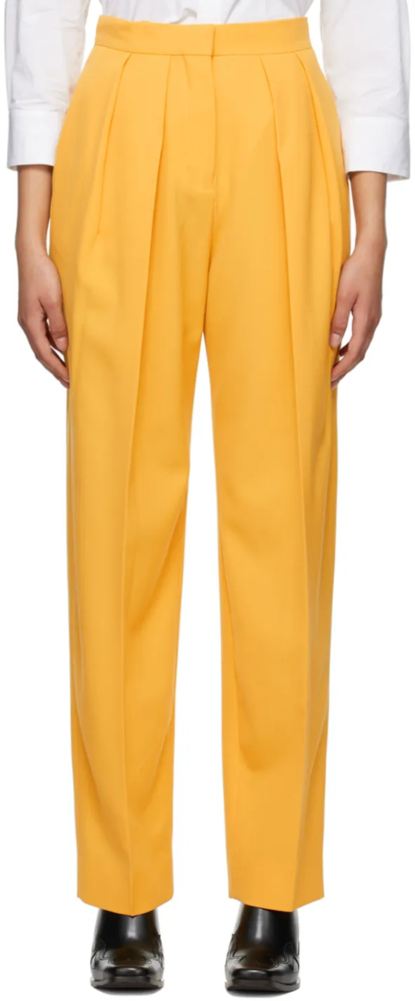 High-Waisted Straight-Leg Pants
