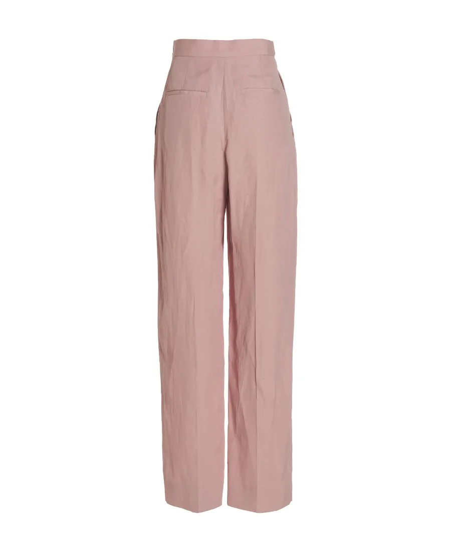 Straight Leg Pleat Detailed Pants