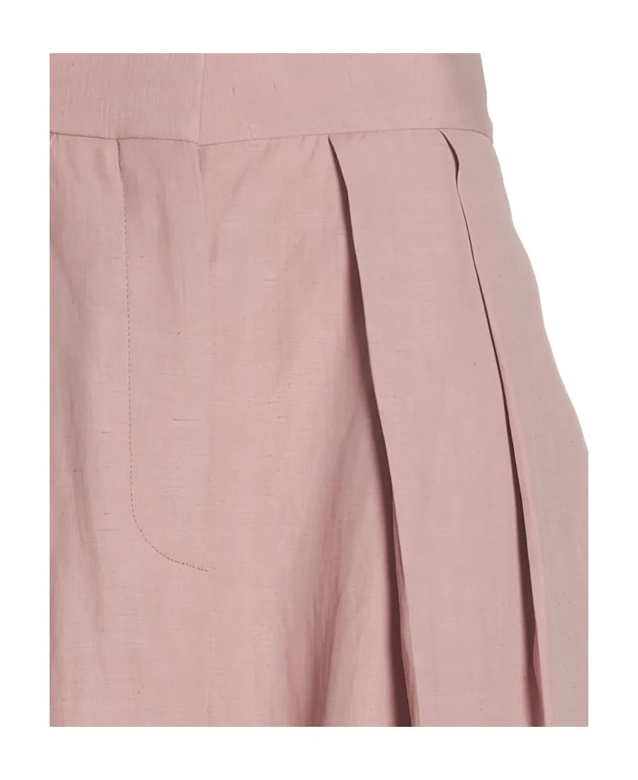 Straight Leg Pleat Detailed Pants