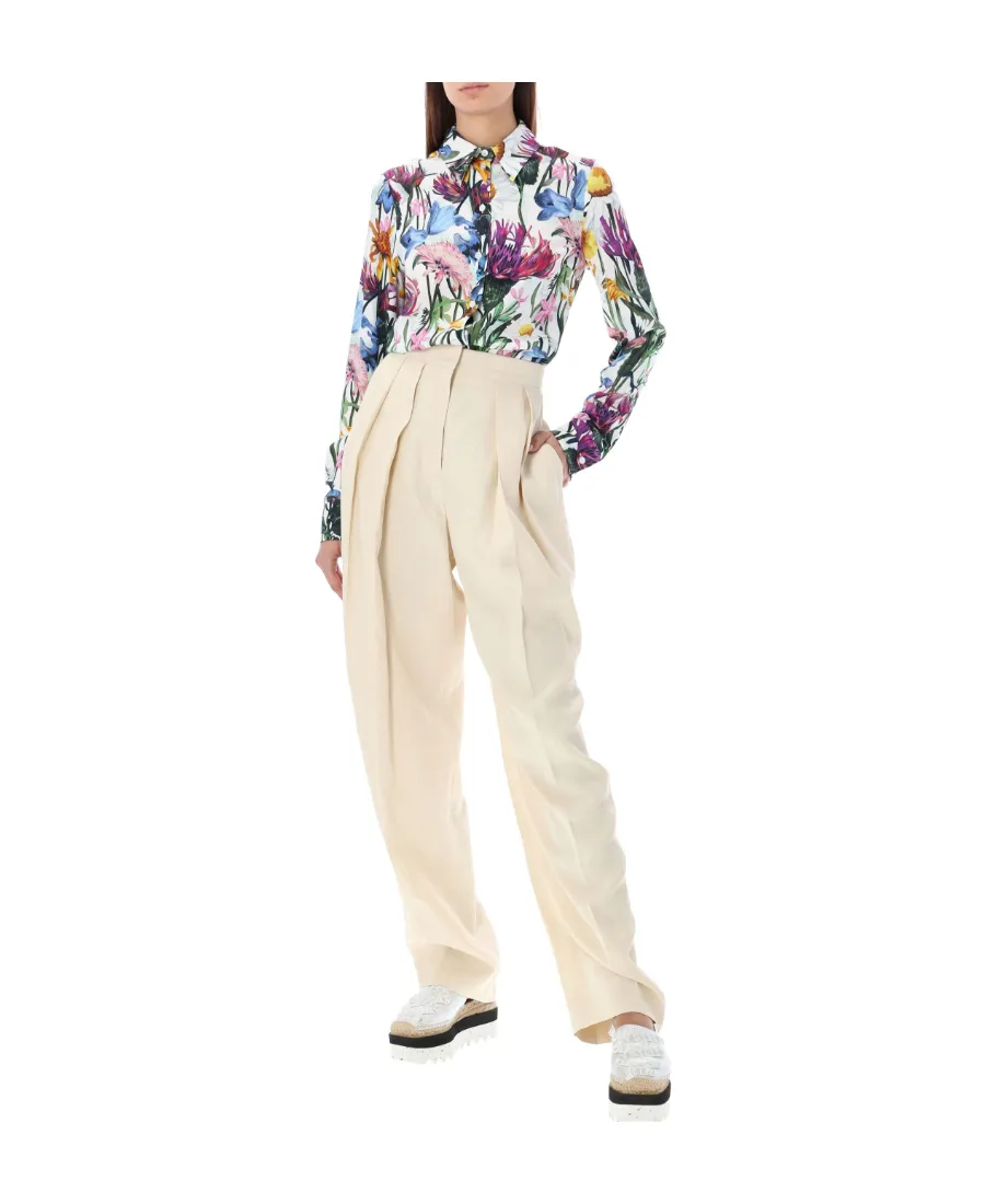 Straight Leg Pleated Pants
