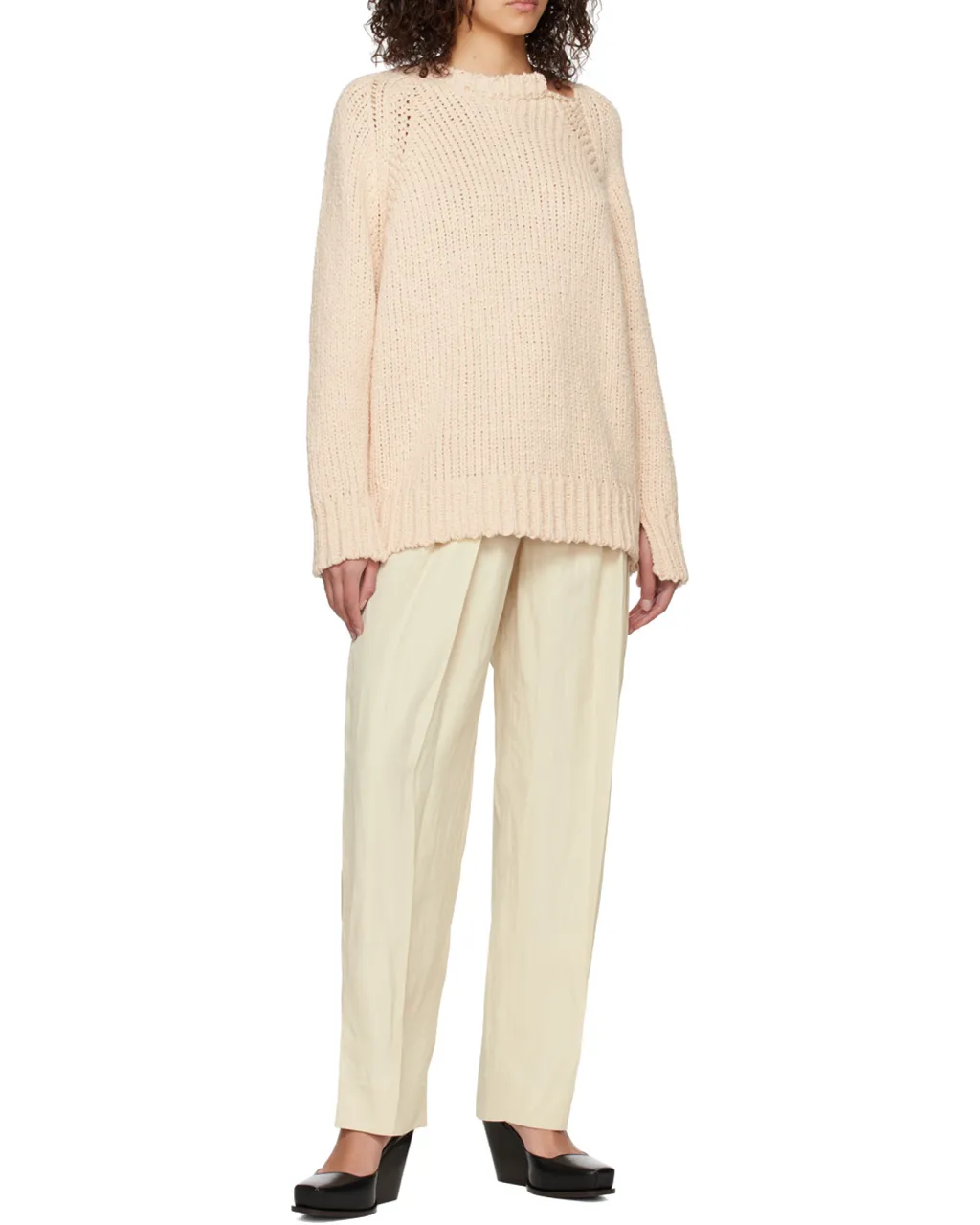 Straight Leg Pleated Pants