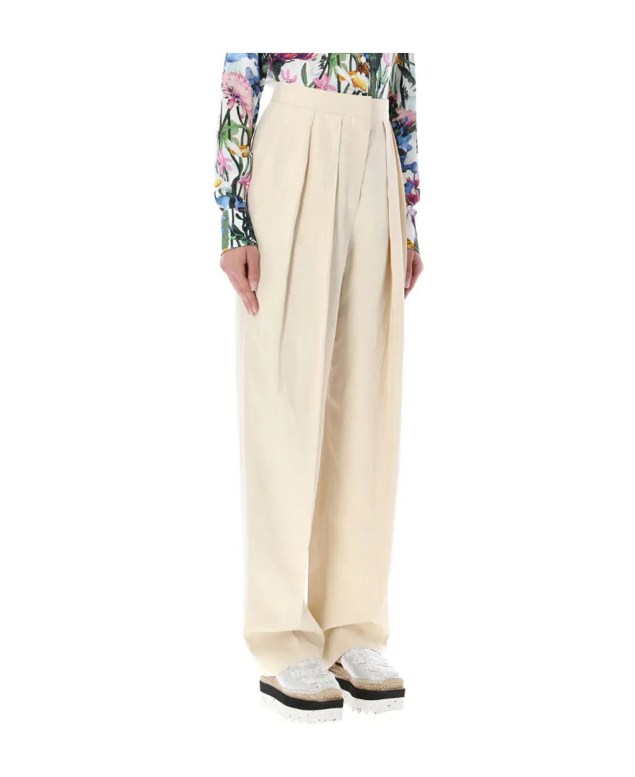 Straight Leg Pleated Pants