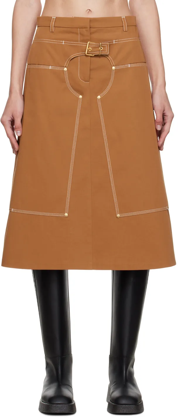 A-Line Mid-Length Skirt