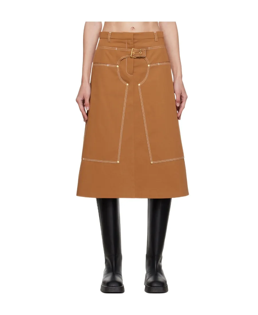 A-Line Mid-Length Skirt