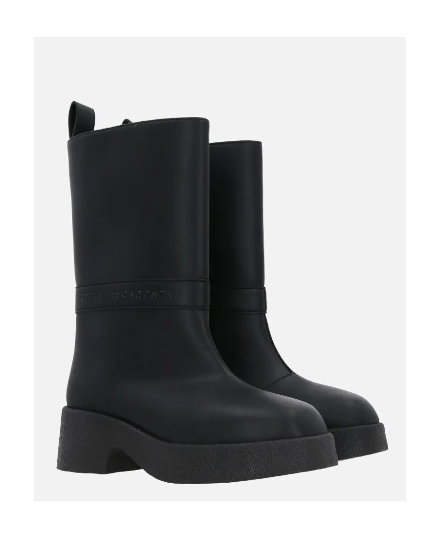 Logo Lettering Pull-On Boots