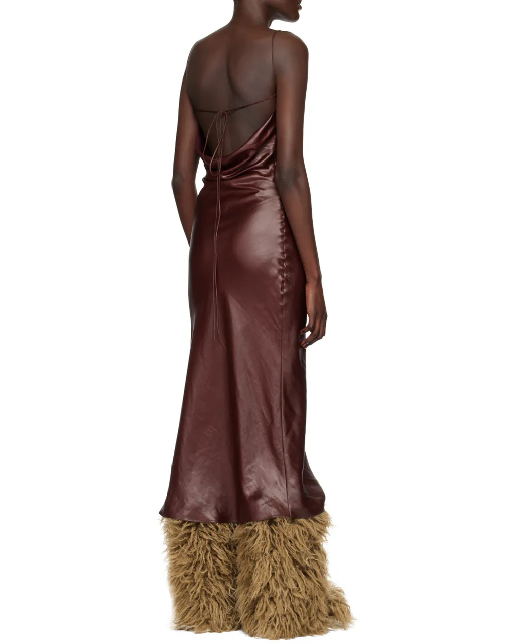 Backless Square-Neck Midi Dress