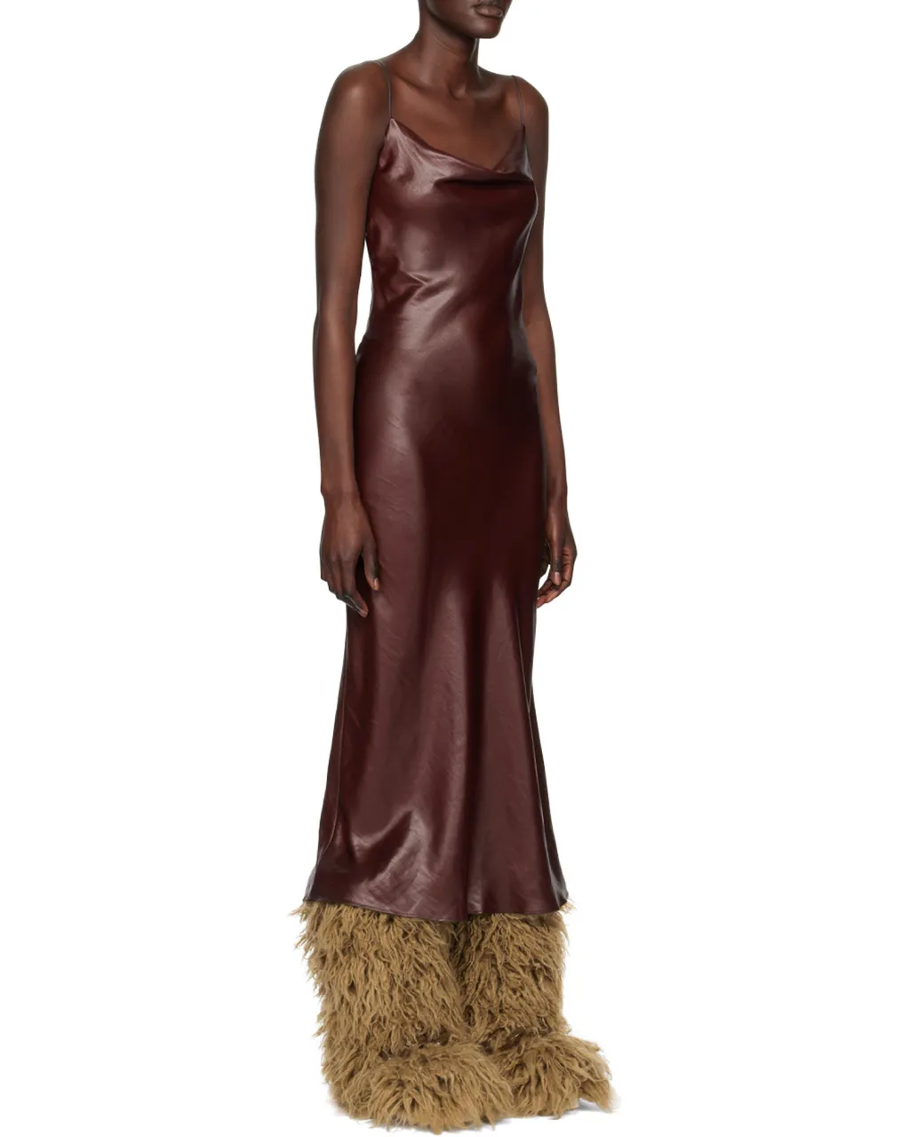 Backless Square-Neck Midi Dress