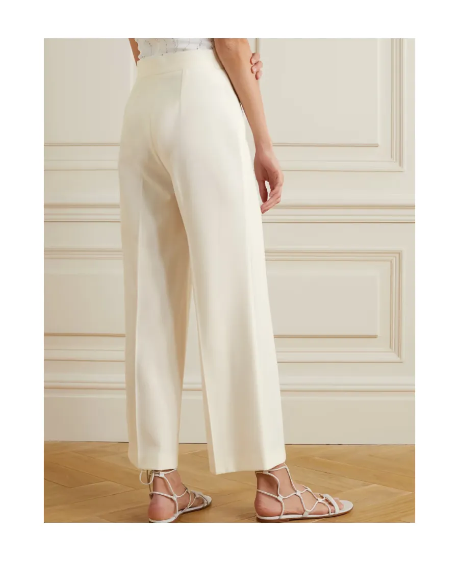 Wide-Leg Cropped Trousers