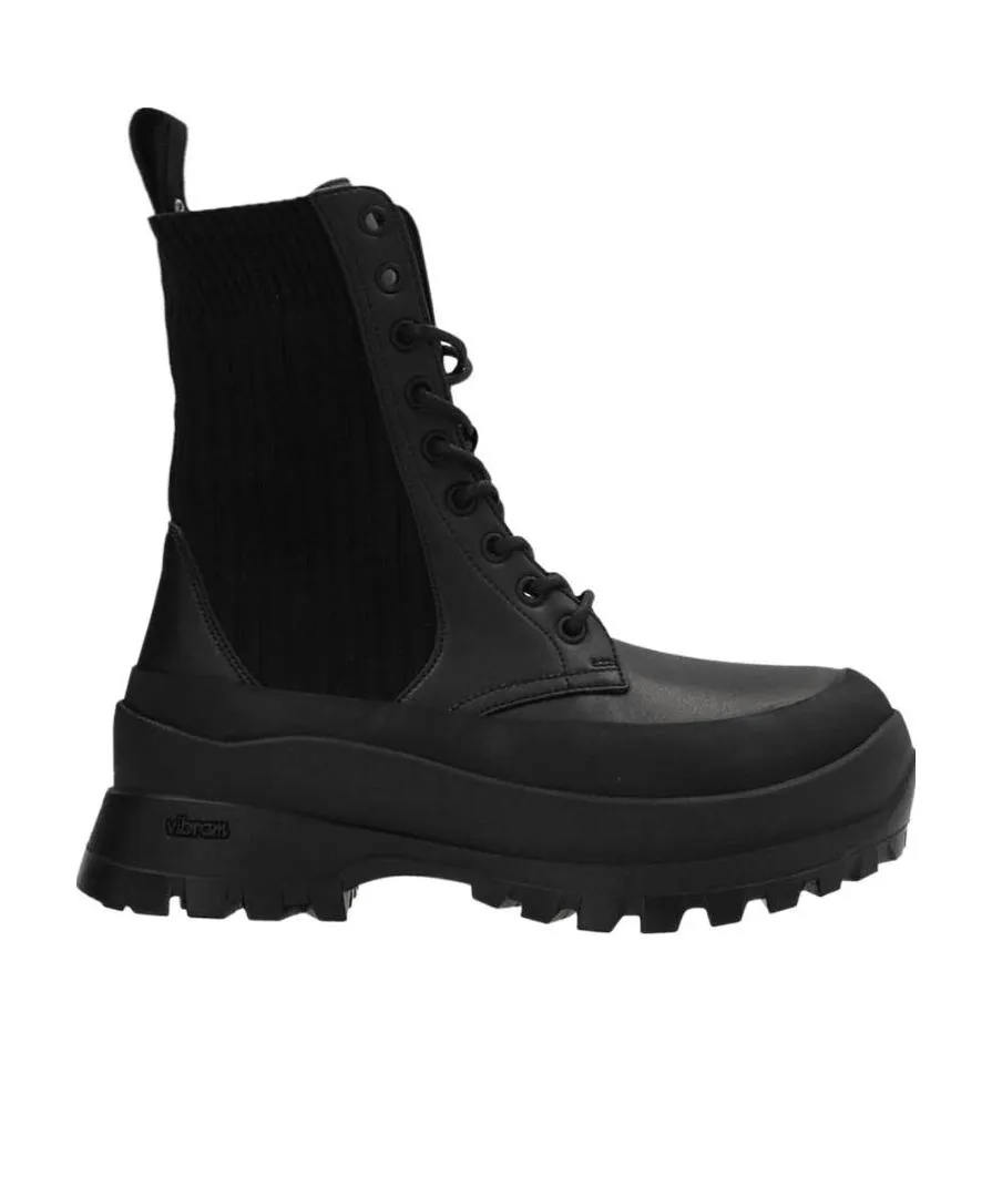 Chelsea Knit Lace-Up Trace Boots