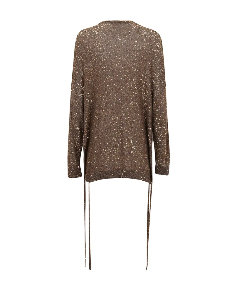 Sequinned Long-Sleeved Jumper