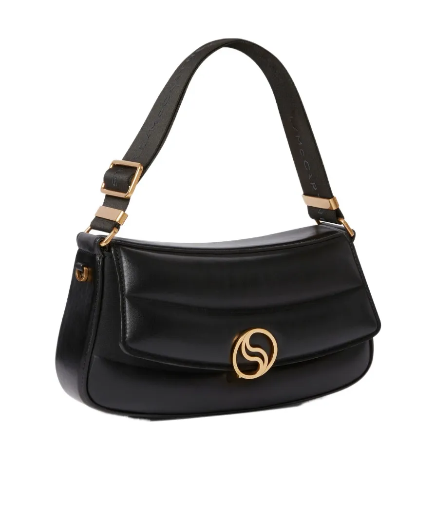 S-Wave Logo Plaque Foldover Shoulder Bag