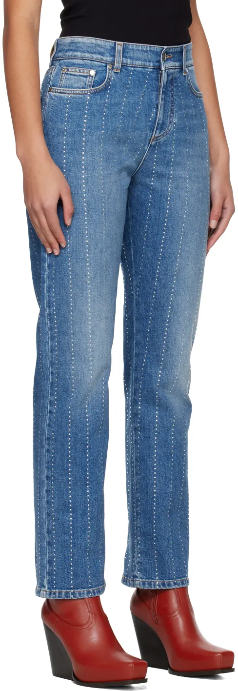 Embellished Mid-Rise Jeans