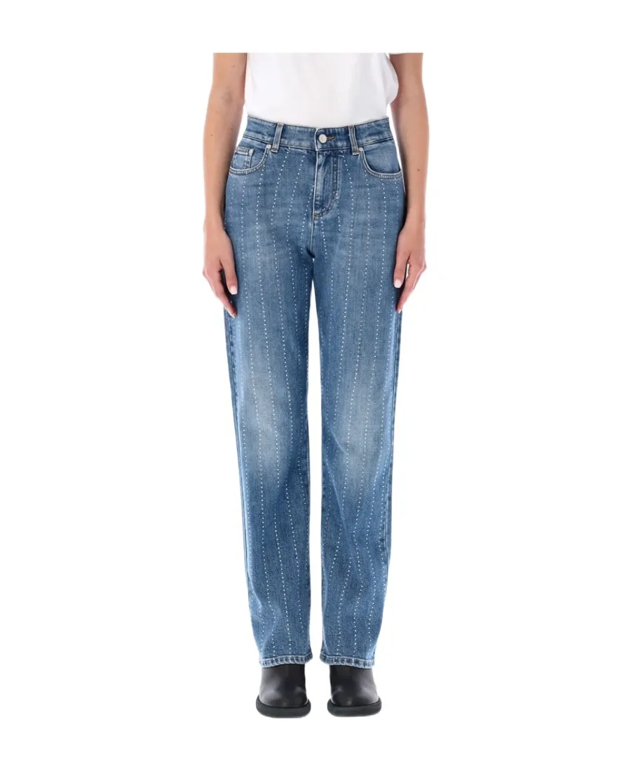 Embellished Mid-Rise Jeans