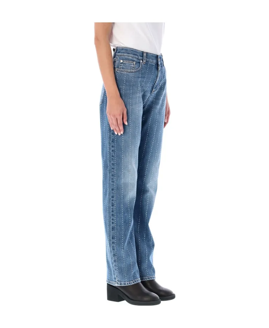 Embellished Mid-Rise Jeans