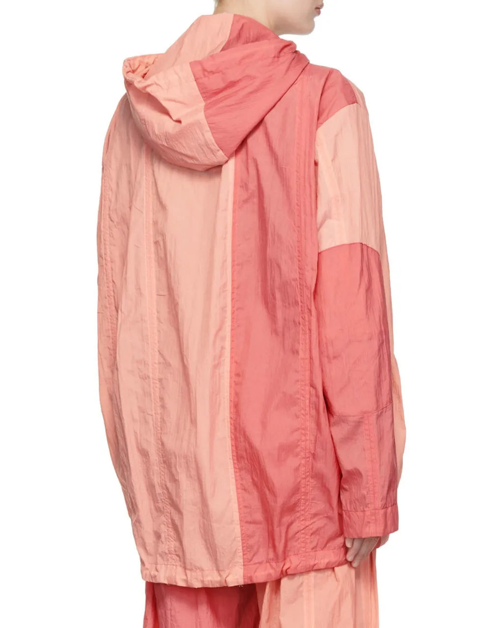 Two-Tone Crinkled Bomber Jacket