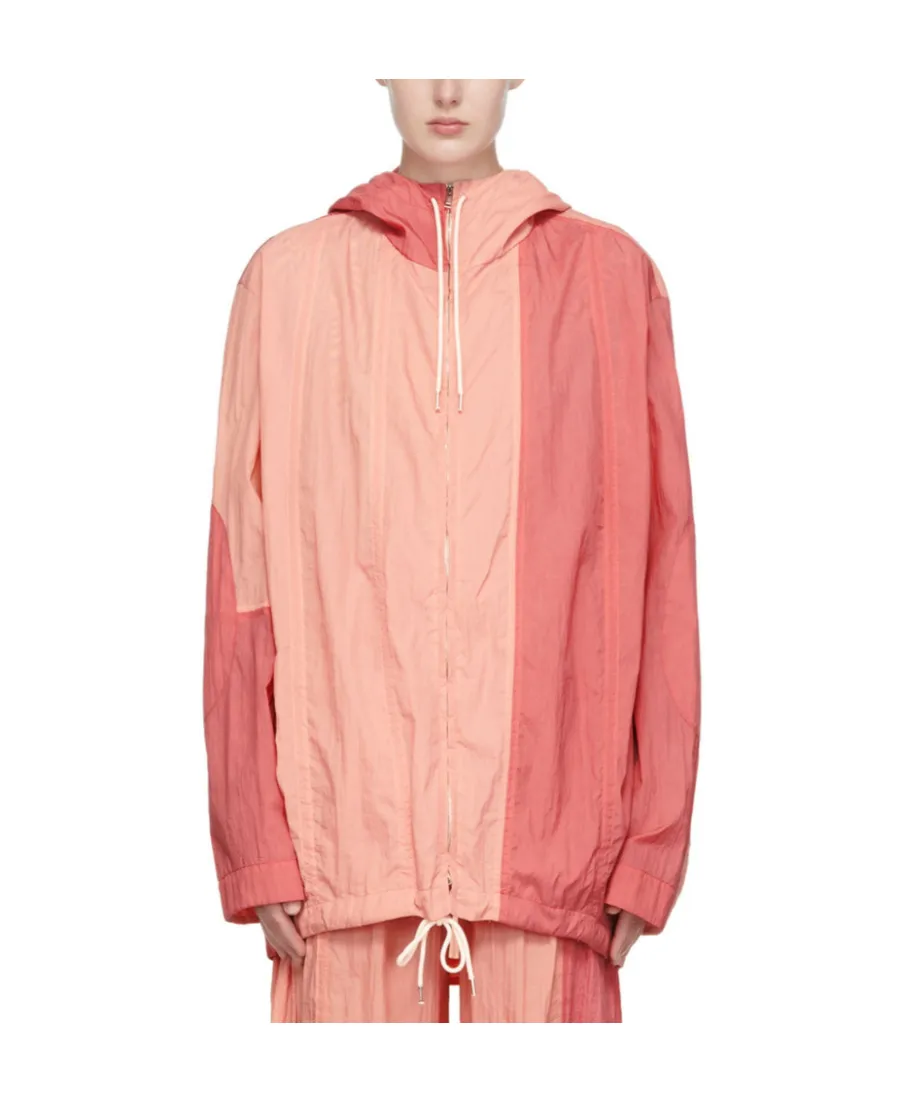 Two-Tone Crinkled Bomber Jacket