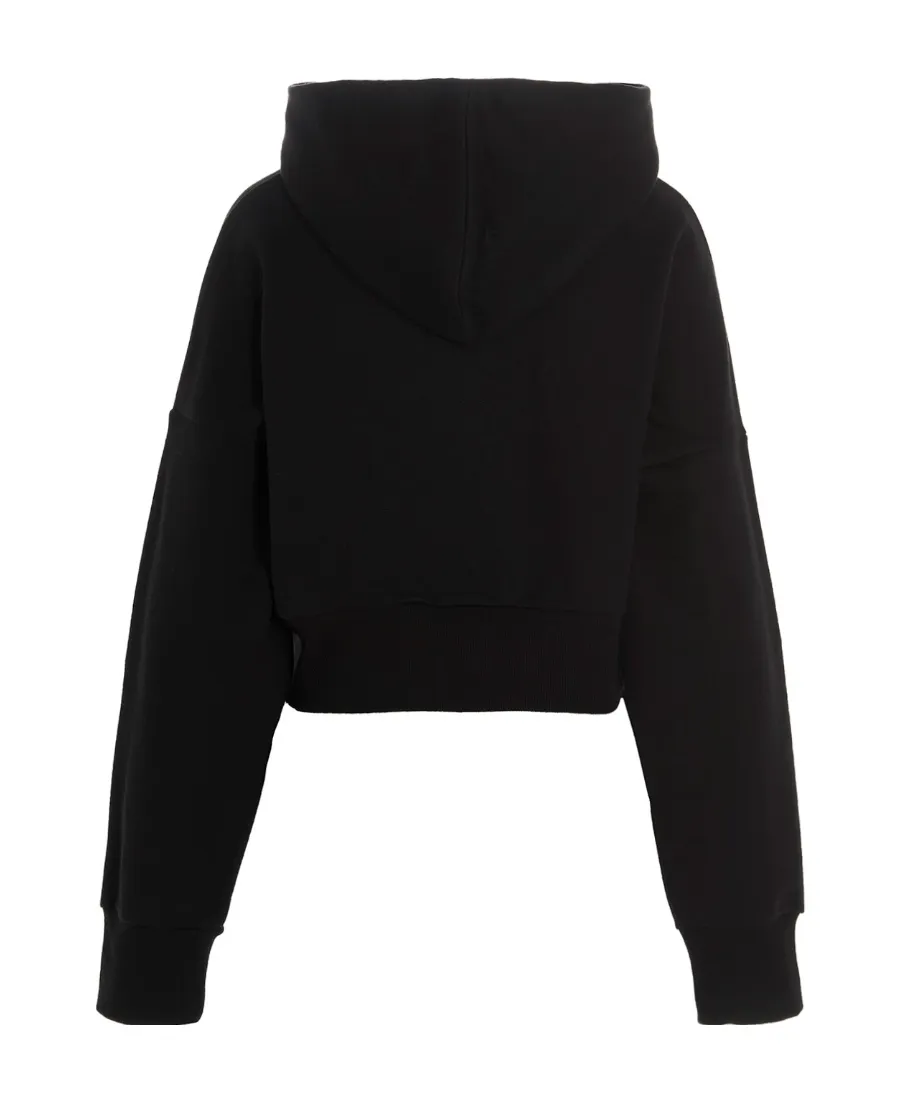 Graphic Printed Cropped Hoodie