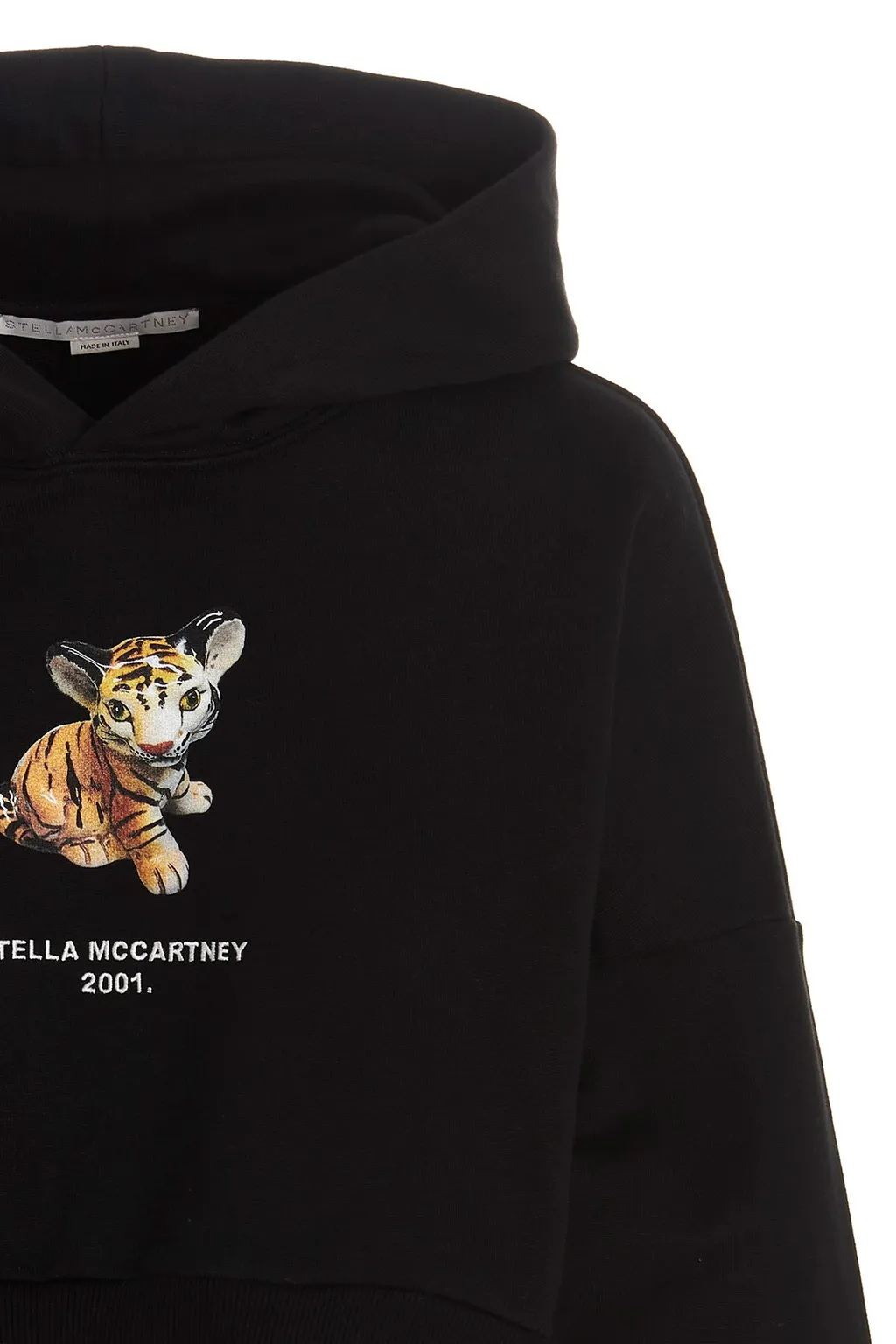 Graphic Printed Cropped Hoodie