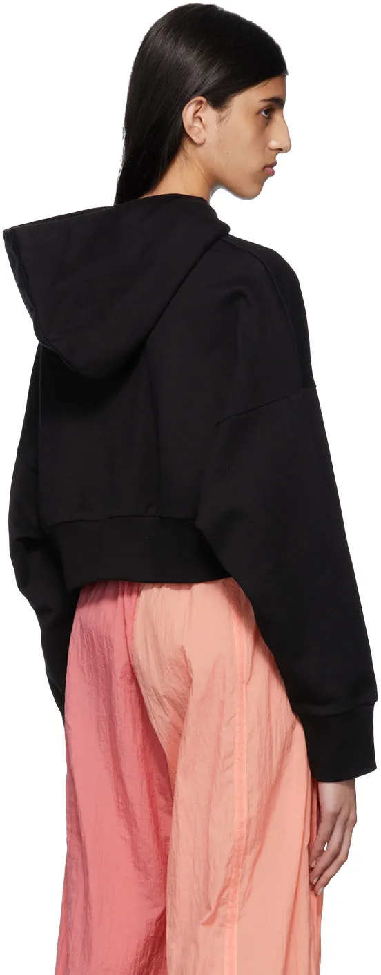 Graphic Printed Cropped Hoodie