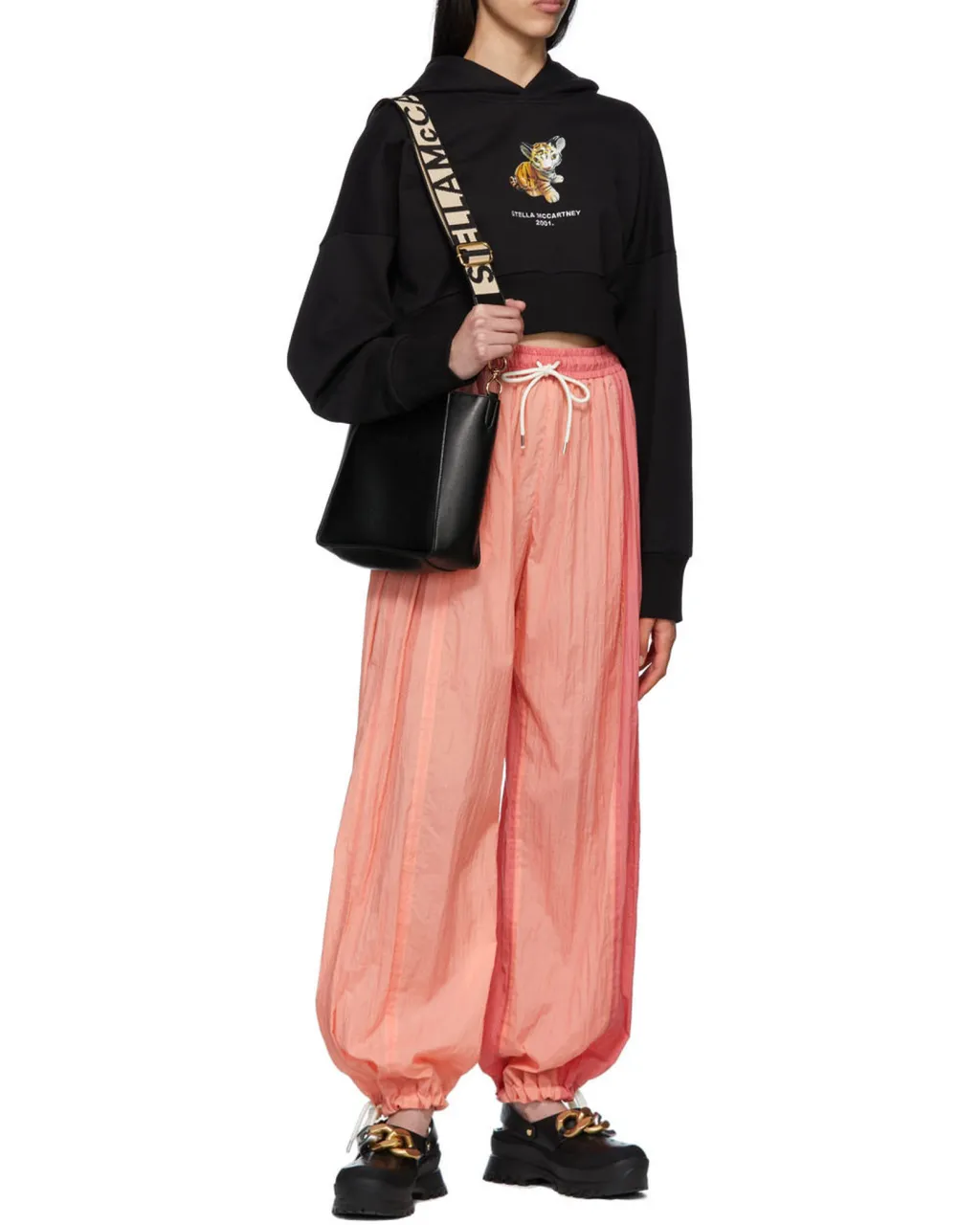 Graphic Printed Cropped Hoodie