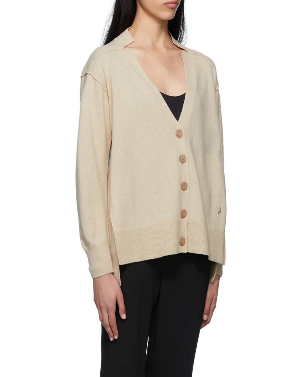 Long-Sleeved V-Neck Cardigan