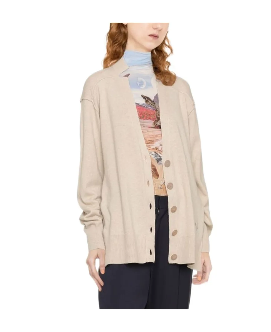 Long-Sleeved V-Neck Cardigan