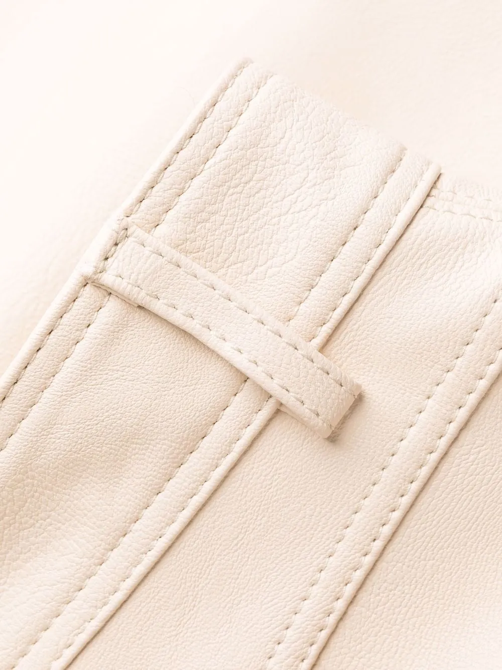 Contrast Stitched Cropped Trousers
