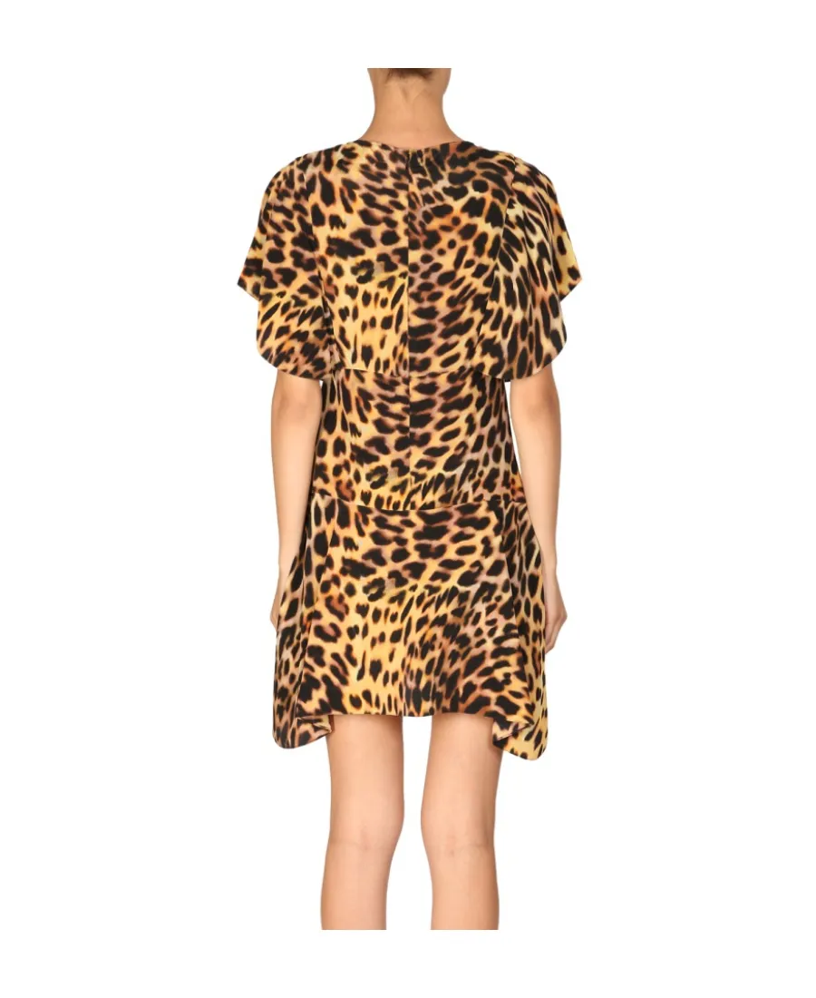 Logo Leopard Print Dress