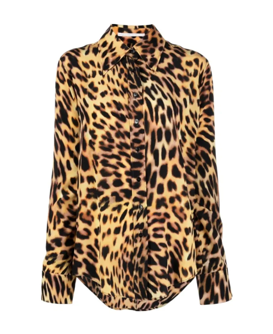 Leopard Pattern Long-Sleeved Shirt