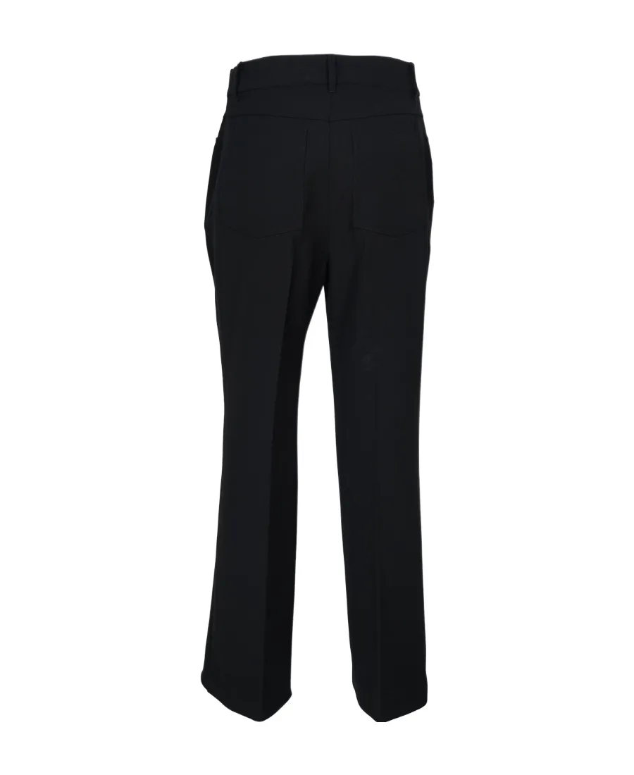 Black Twill Tailored Pants
