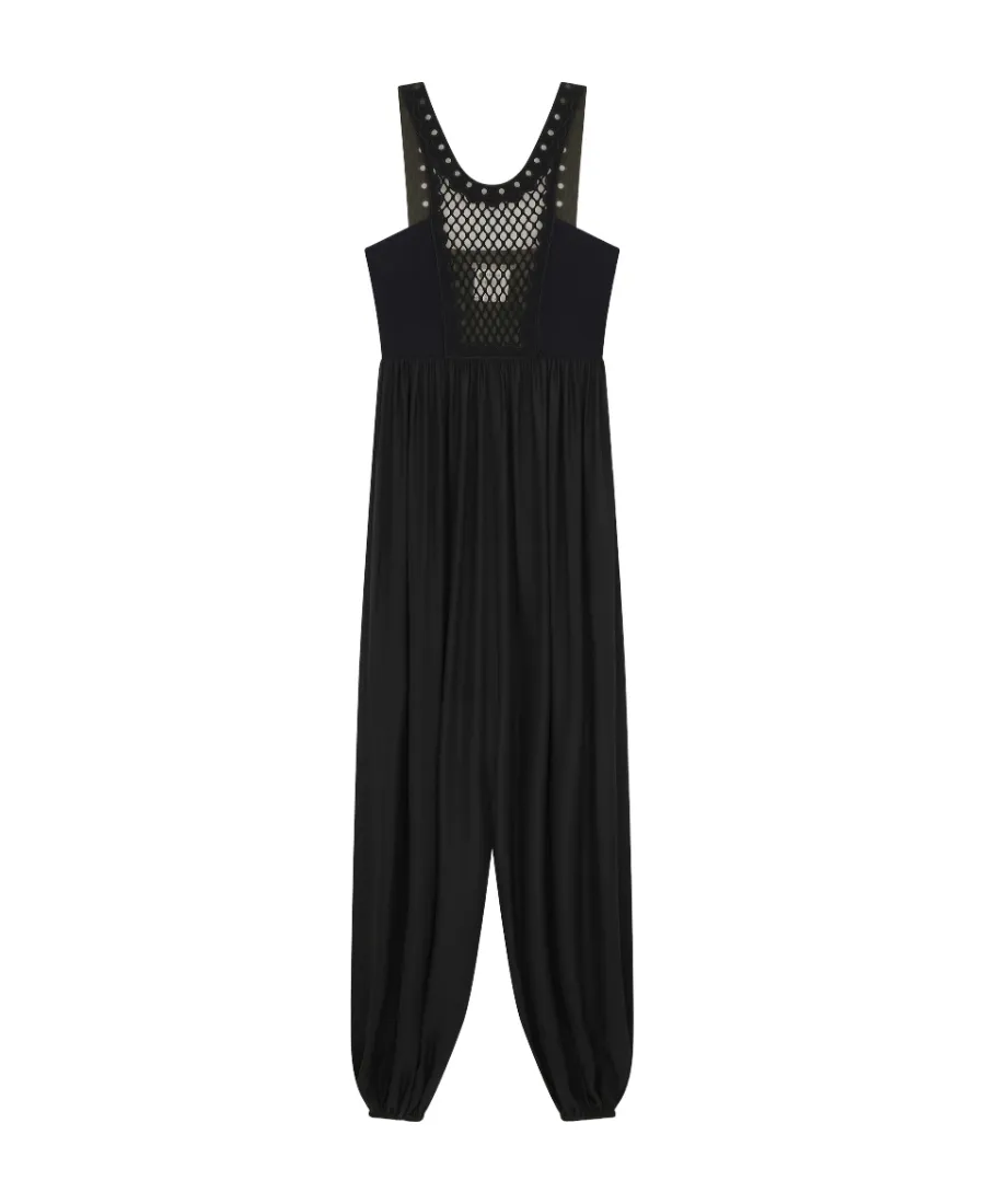 Mesh Panel Jumpsuit