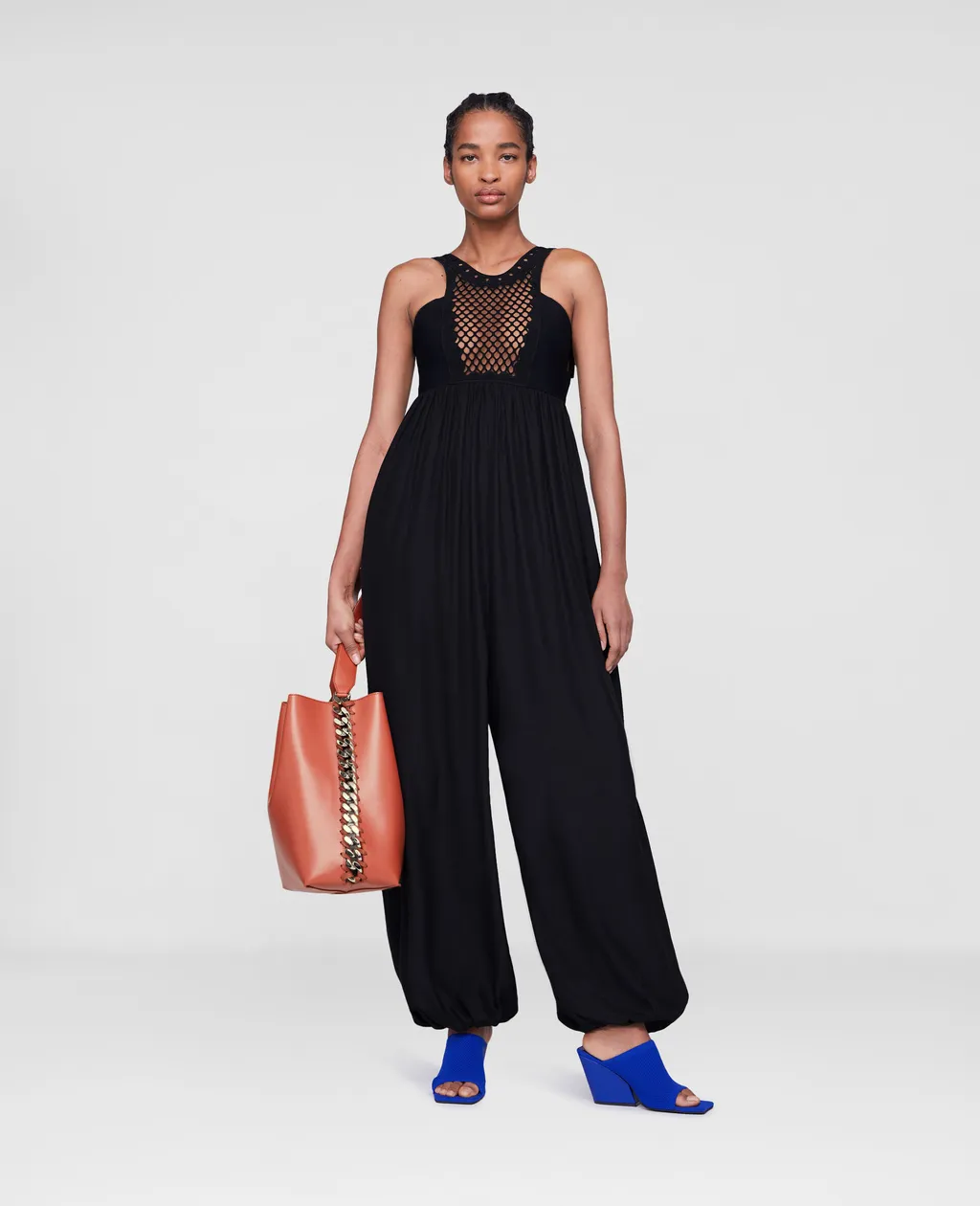 Mesh Panel Jumpsuit