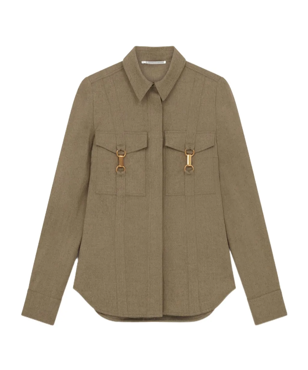 Clasp-Embellished Shirt